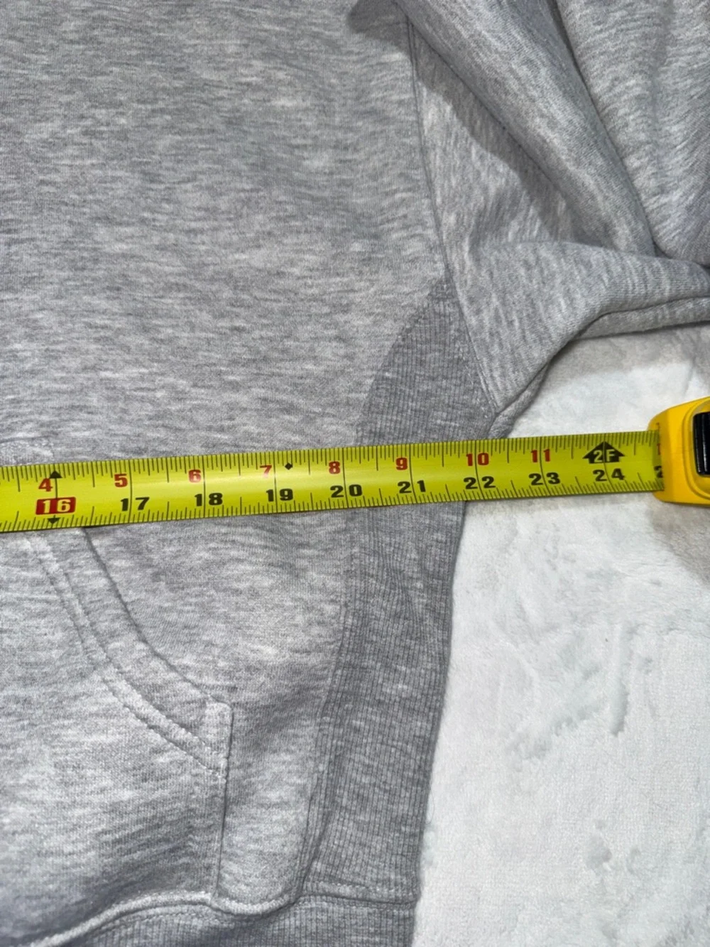 wild fable Light Gray Hoodie with Cream Faux Fur Trim - Picture 9 of 10